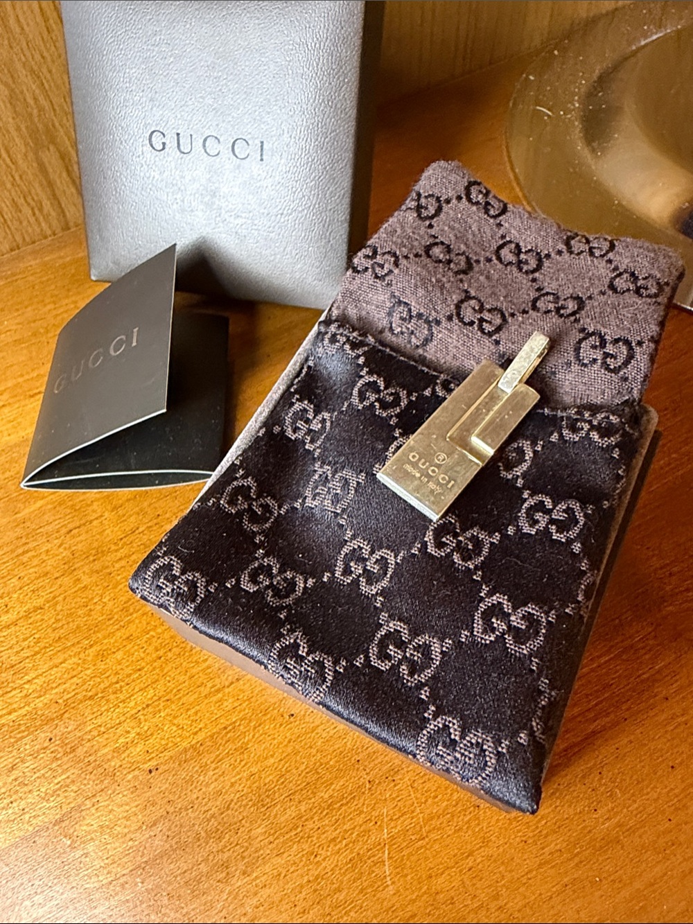 Gucci Necklace Charm 925 Silver with Original Dustbag, Papers, and box